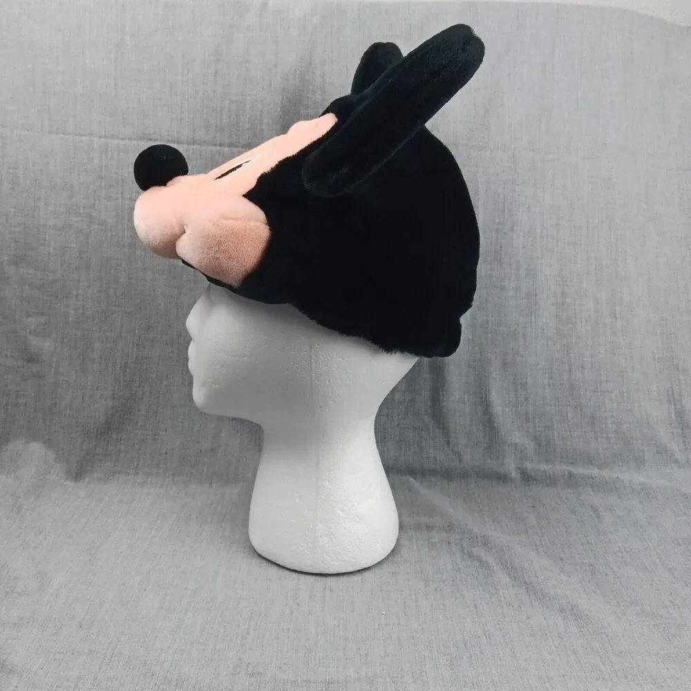 Walt Disney World Mickey Mouse Head Hat Plush Elastic Back Vintage Toddler Size